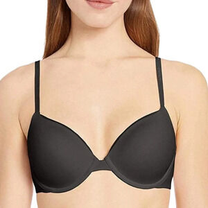 Calvin Klein Constant Convertible Strap Lightly Lined Demi Bra Black Size 32 D